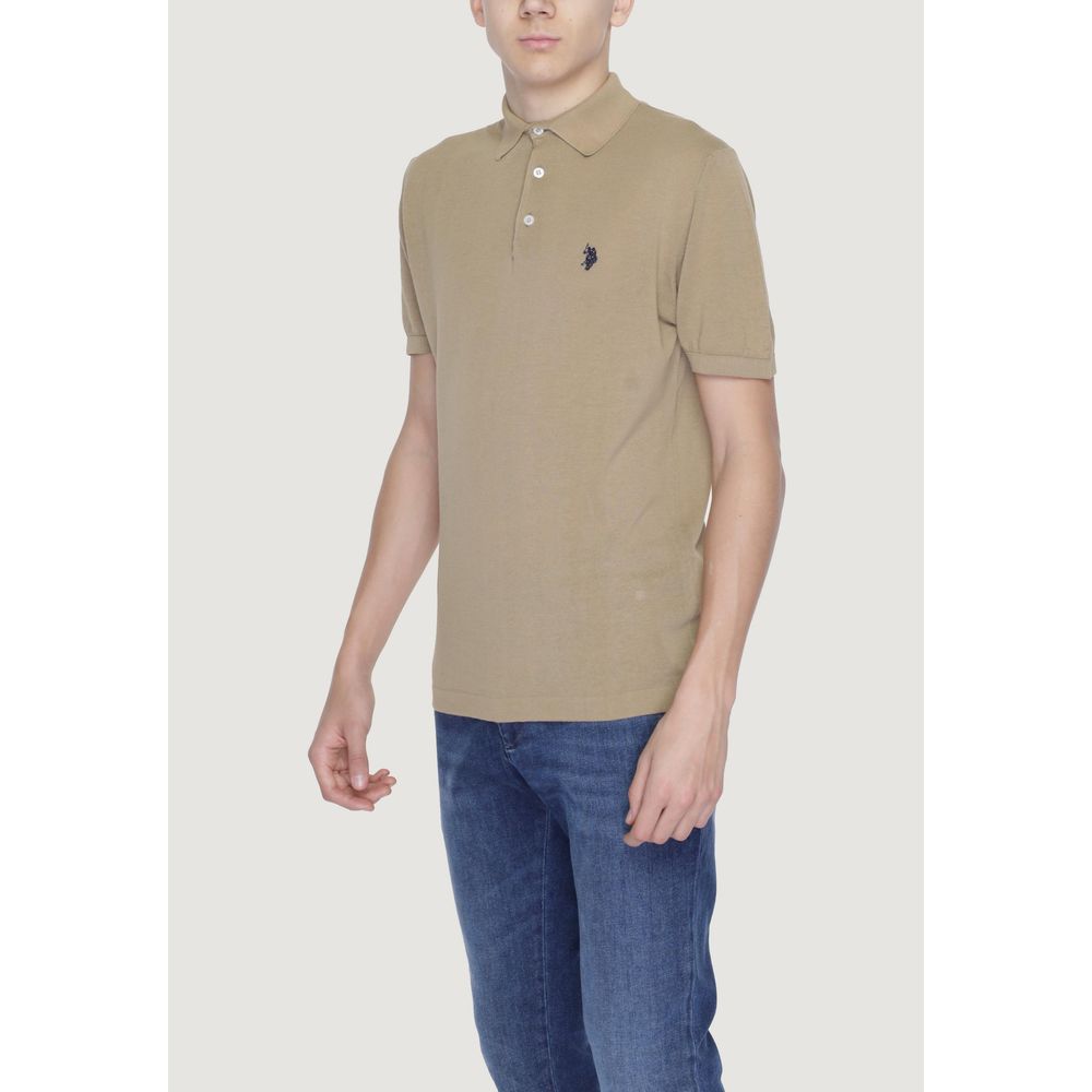 US POLO ASSN. Beige cotton sweater